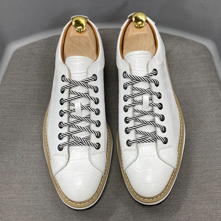 Coccodrino Croc-Embossed Leather Sneakers