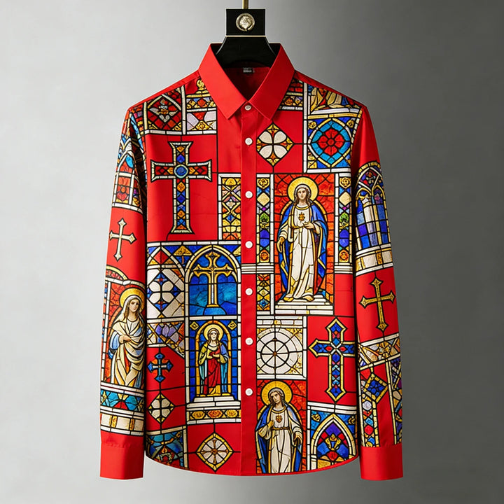Basilica Stained-Glass Print Shirt