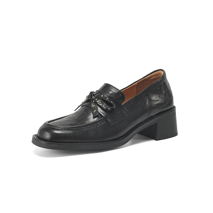 Elowen Rivet Bow Loafers