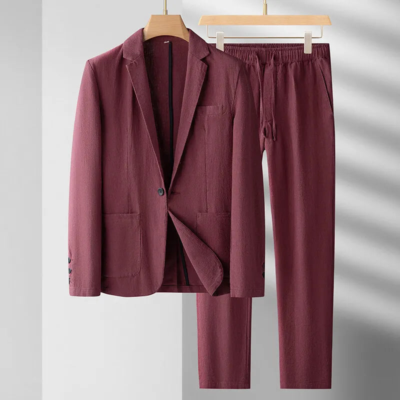 Sandgrain Linen Suit Set