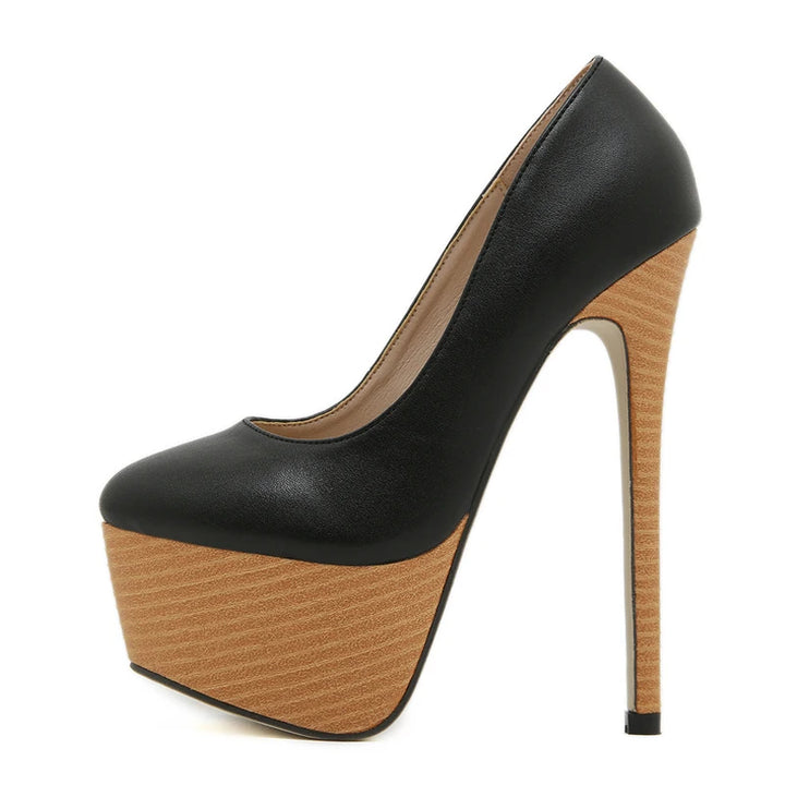 Colonna Wood-Platform Slingback Pumps