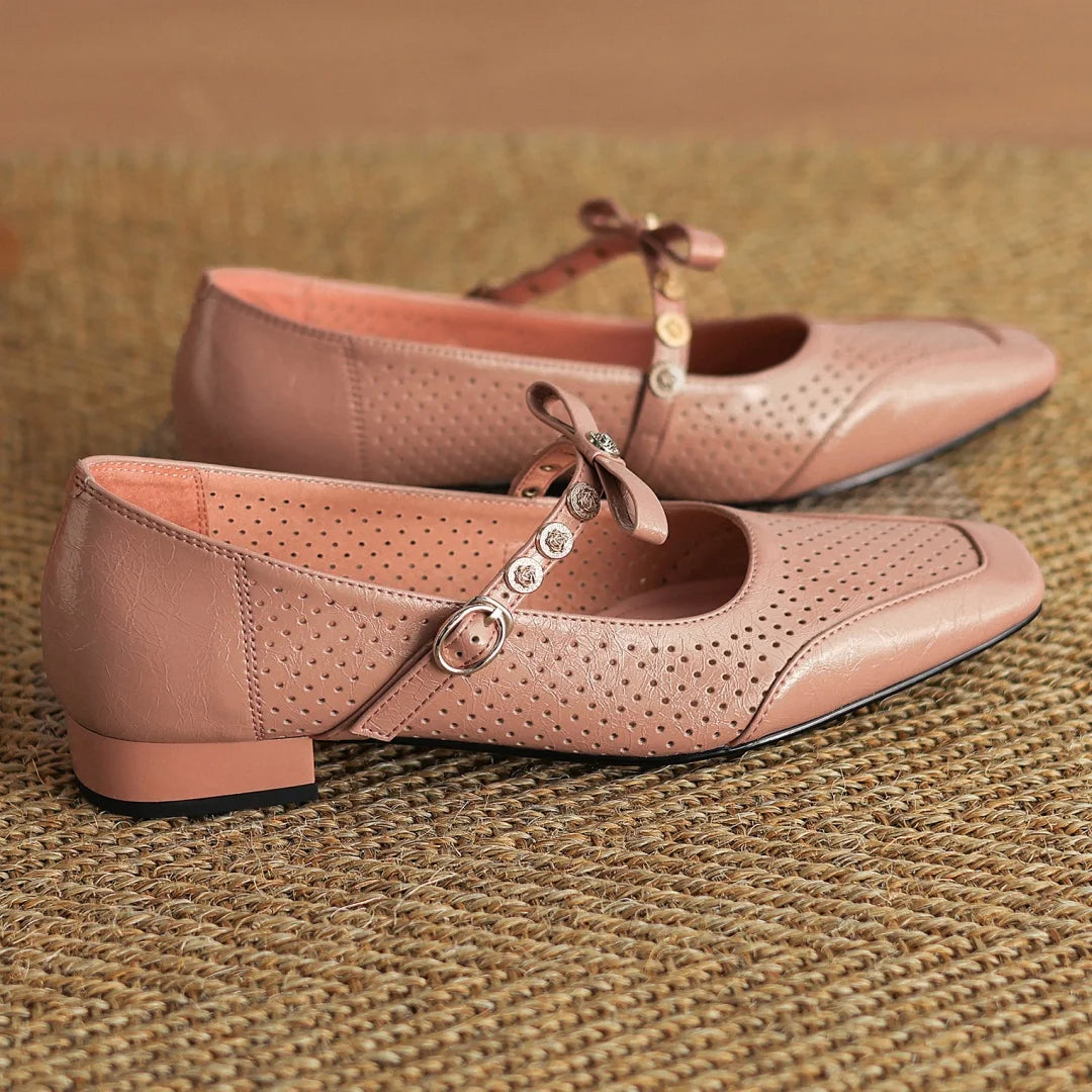 Contessa Aircut Leather Flats