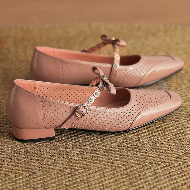 Contessa Aircut Leather Flats