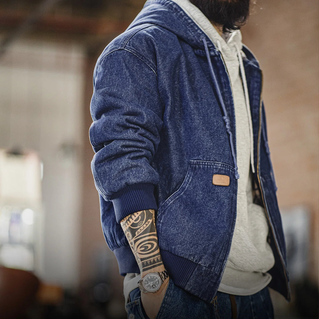 Foundry Hooded Denim Jacket