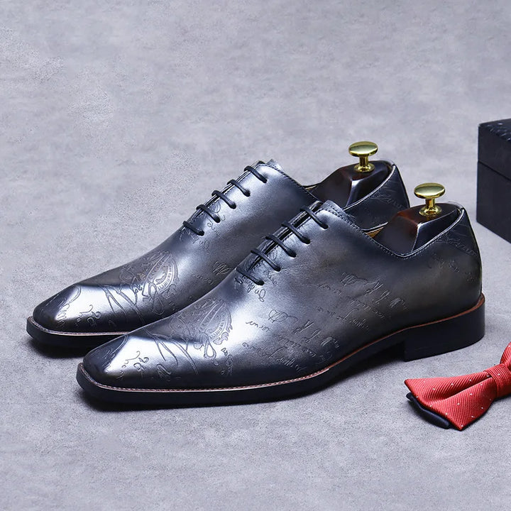Stemma Engraved Oxford Shoes