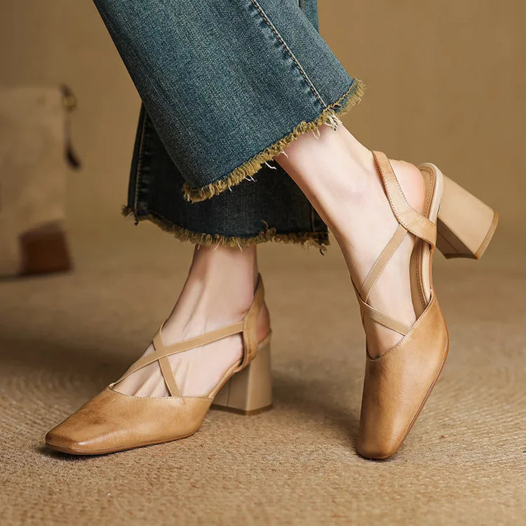 Lirena Leather Heels