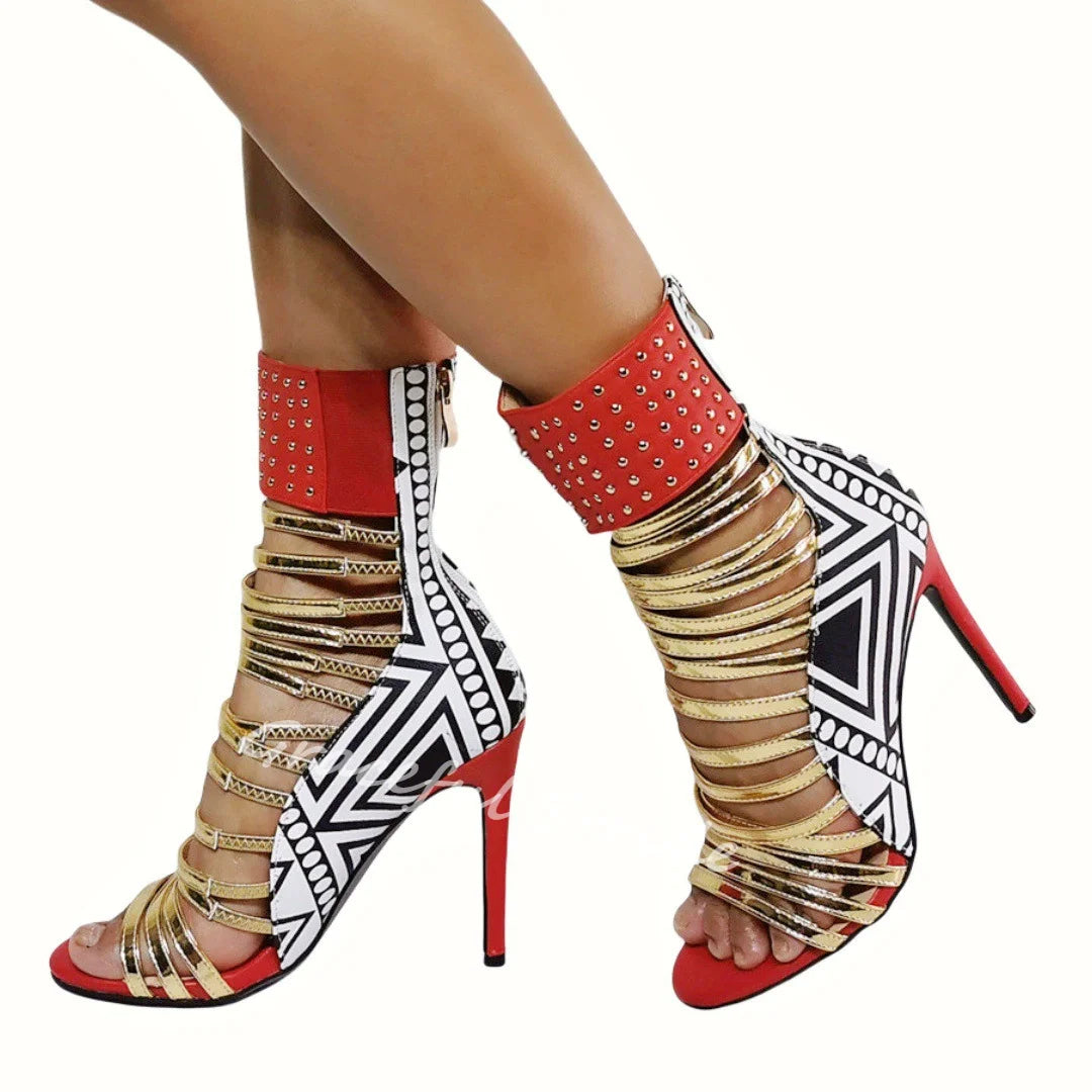 Tribale Strappy Gladiator Stilettos