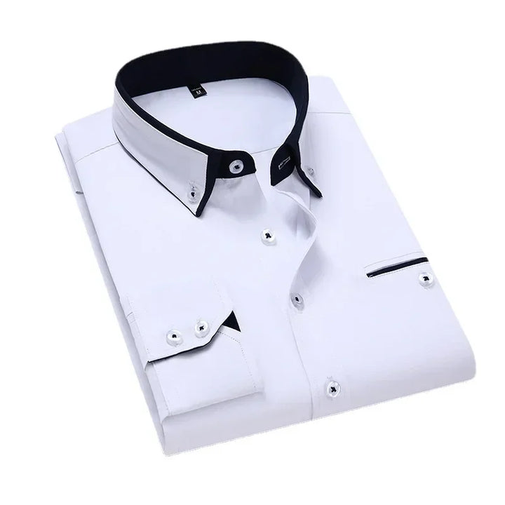 Bordino Contrast-Collar Dress Shirt