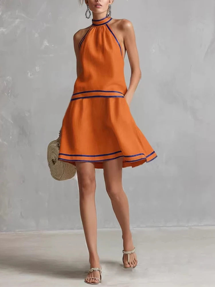 Aranciata Halter Mini Dress