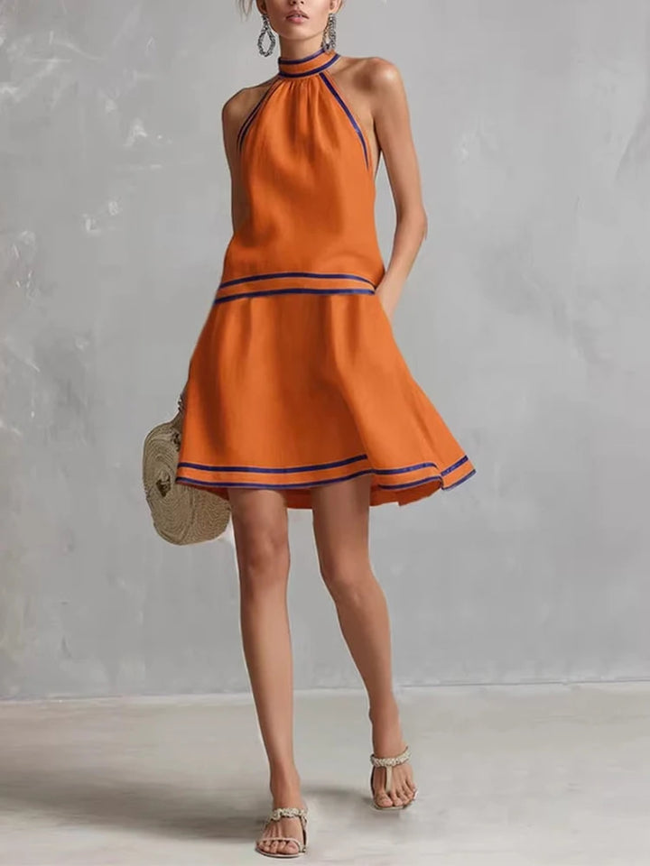 Aranciata Halter Mini Dress