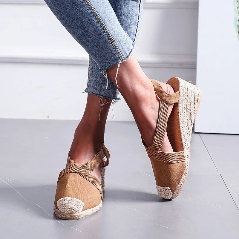 Braided Wedge Sandals