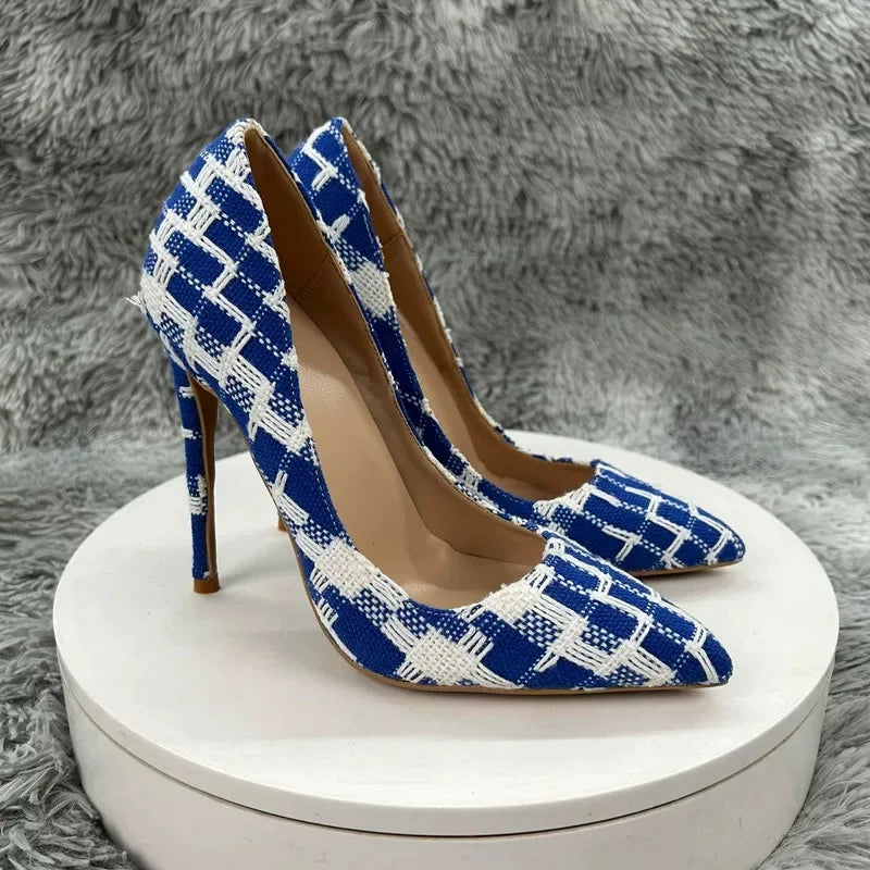 Scacchi Woven Pointed Pumps