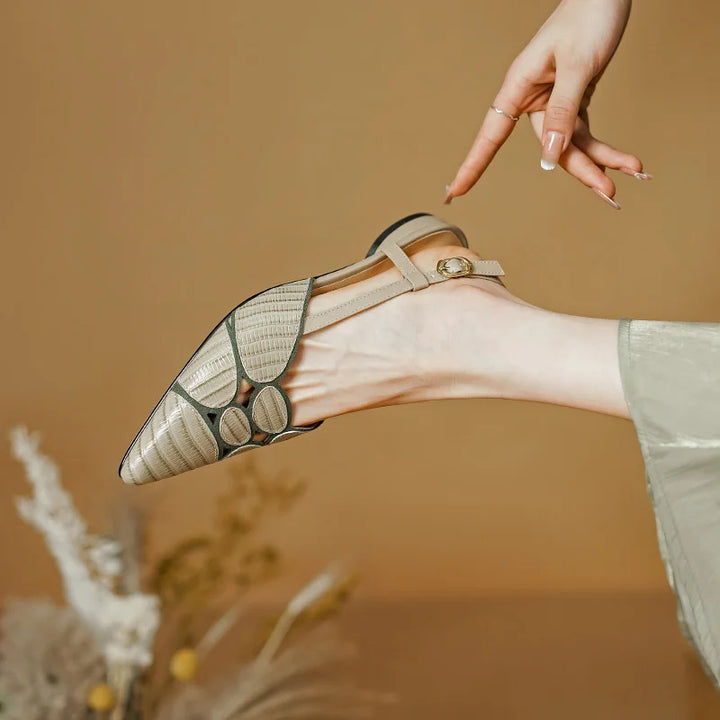 Petalo Leather Slingbacks