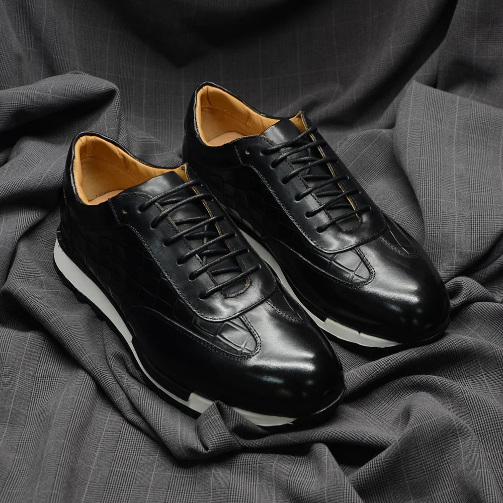 Firenze Grid Leather Oxfords