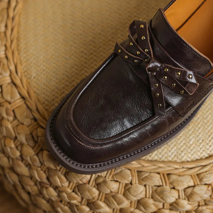 Elowen Rivet Bow Loafers