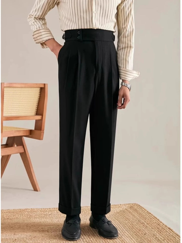 Napoli High-Rise Pleated Trousers