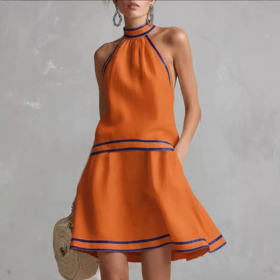 Aranciata Halter Mini Dress