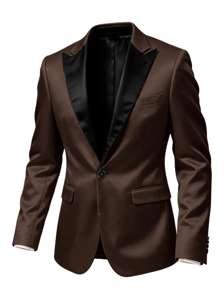 Sipario Satin Peak-Lapel Tuxedo Blazer