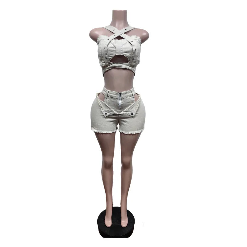 Voltage Crosscut Denim Set