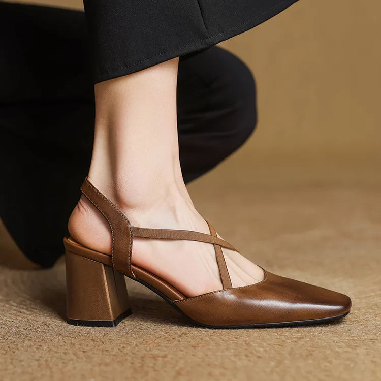 Lirena Leather Heels