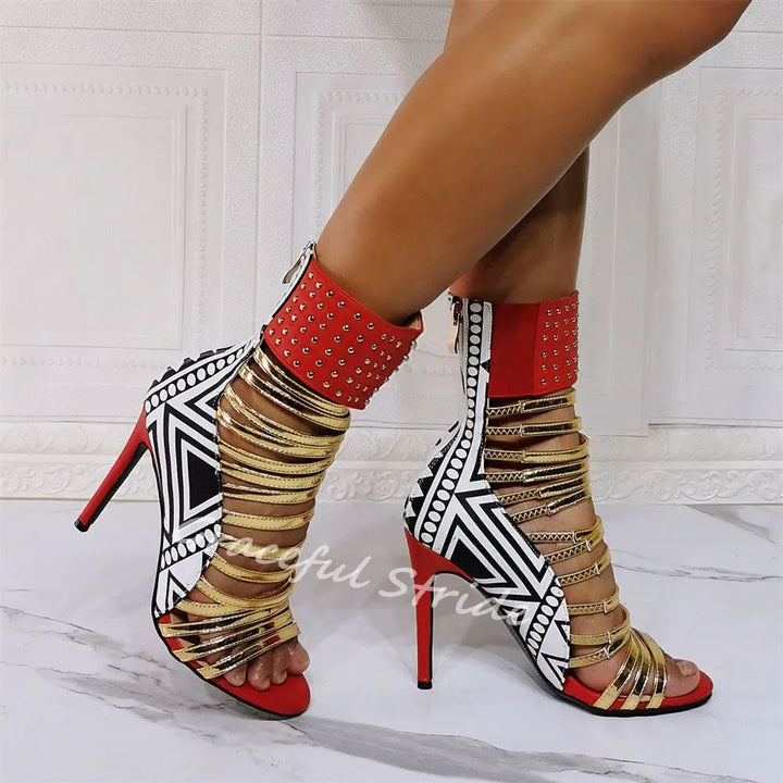 Tribale Strappy Gladiator Stilettos