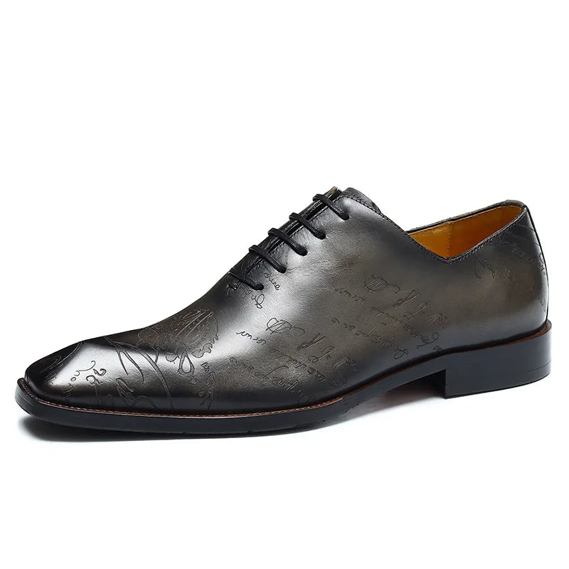Stemma Engraved Oxford Shoes
