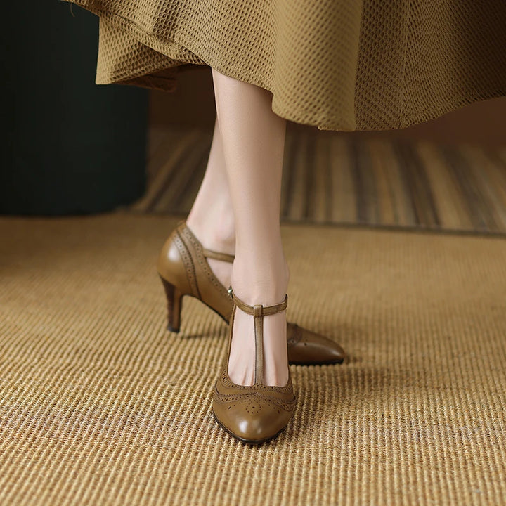 Mirella Vintage Leather Pumps