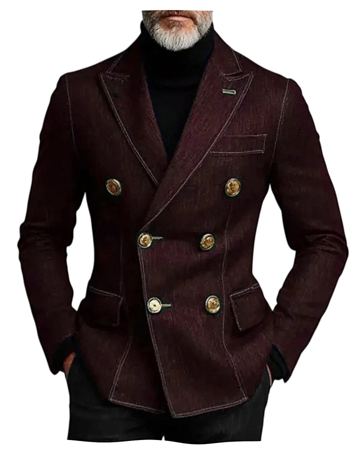 Ammiraglio Double-Breasted Denim Blazer