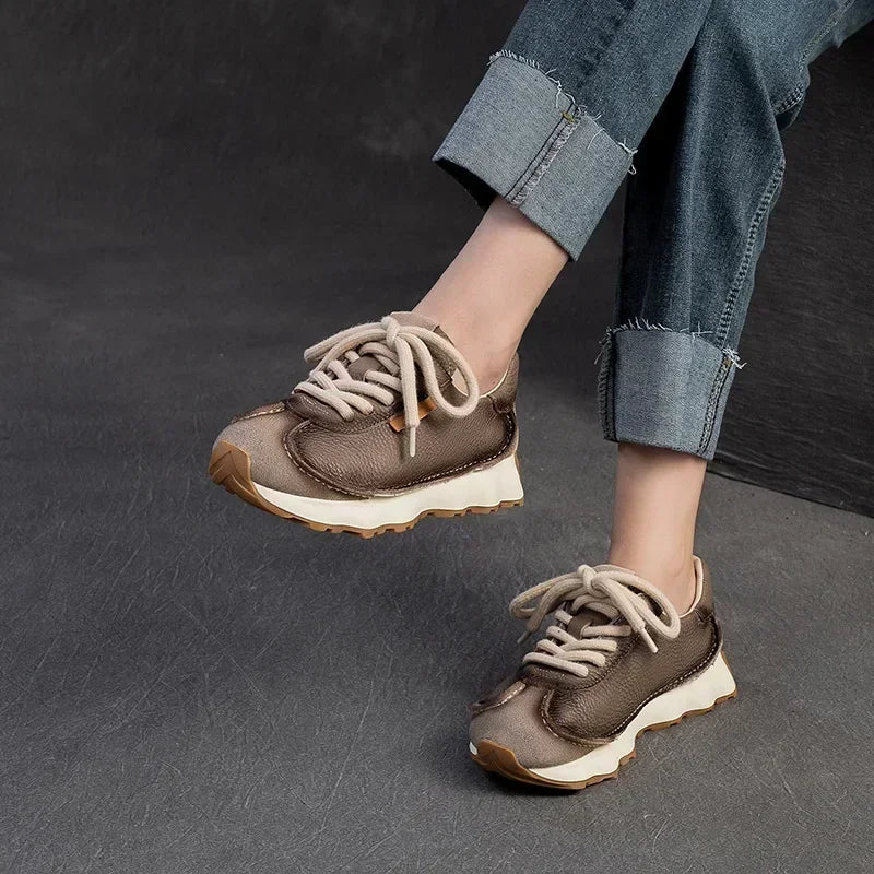 Tamsin Retro Leather Sneakers