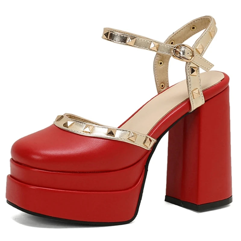 Lacera Stud Platform Heels