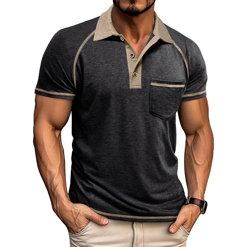 Taschino Contrast-Collar Polo Shirt
