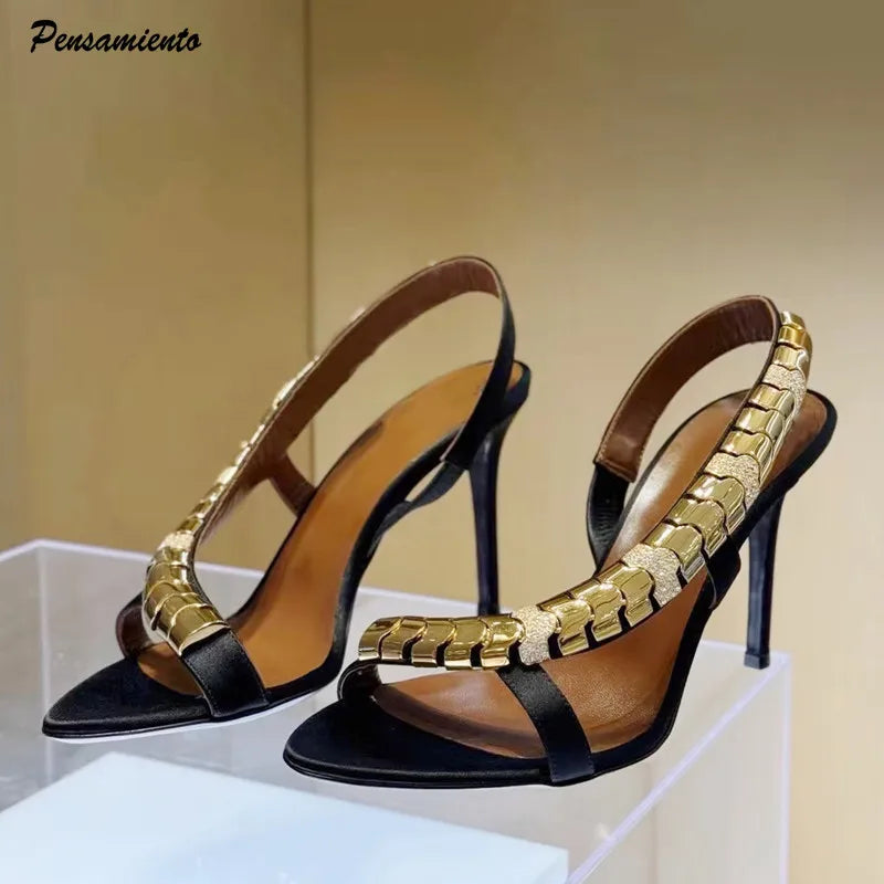 Serpentina Jeweled Slingback Sandals