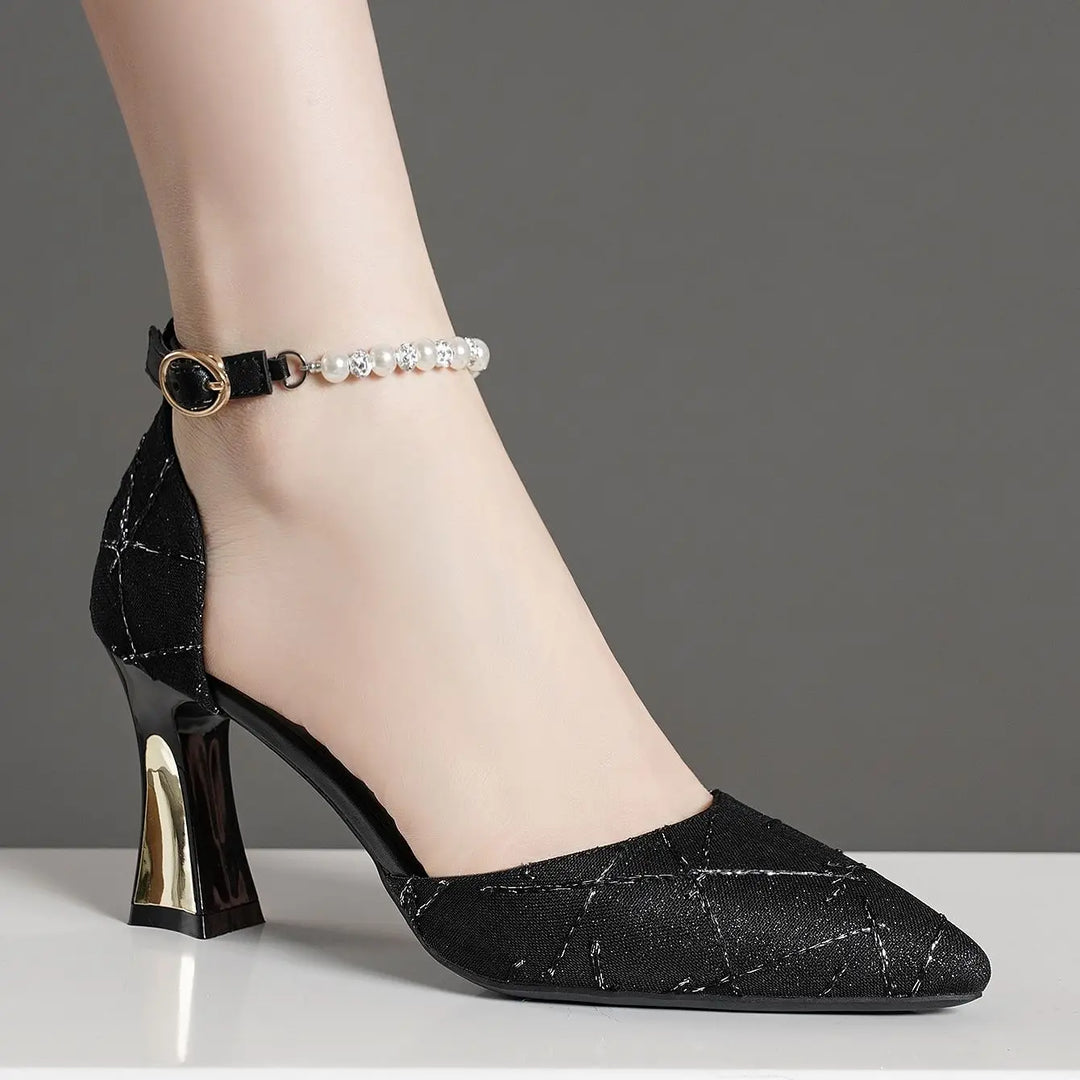 Cordella Pearl Strap Pumps