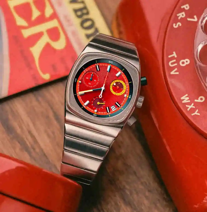 Cassette Cushion Chronograph Watch