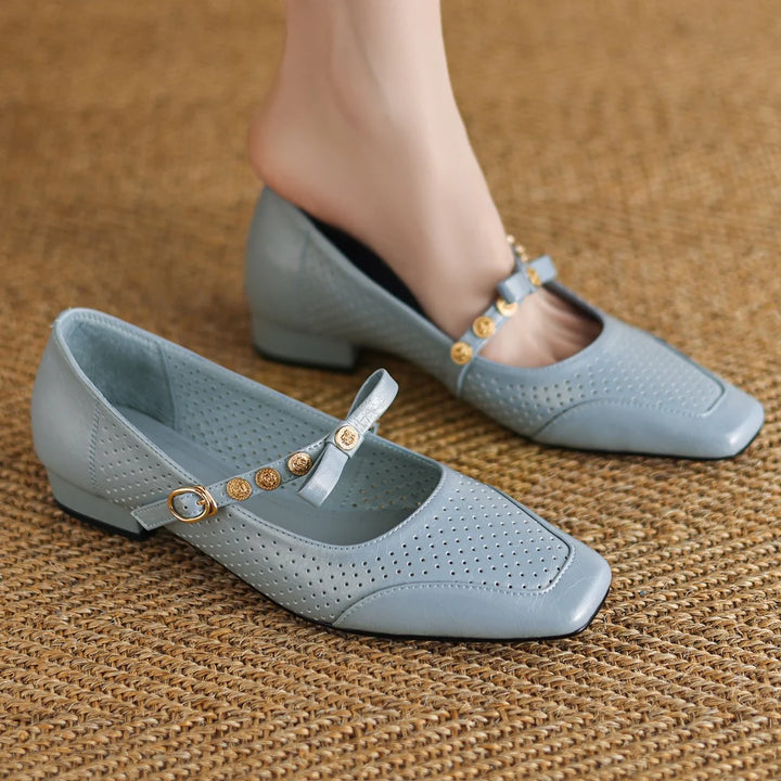 Contessa Aircut Leather Flats