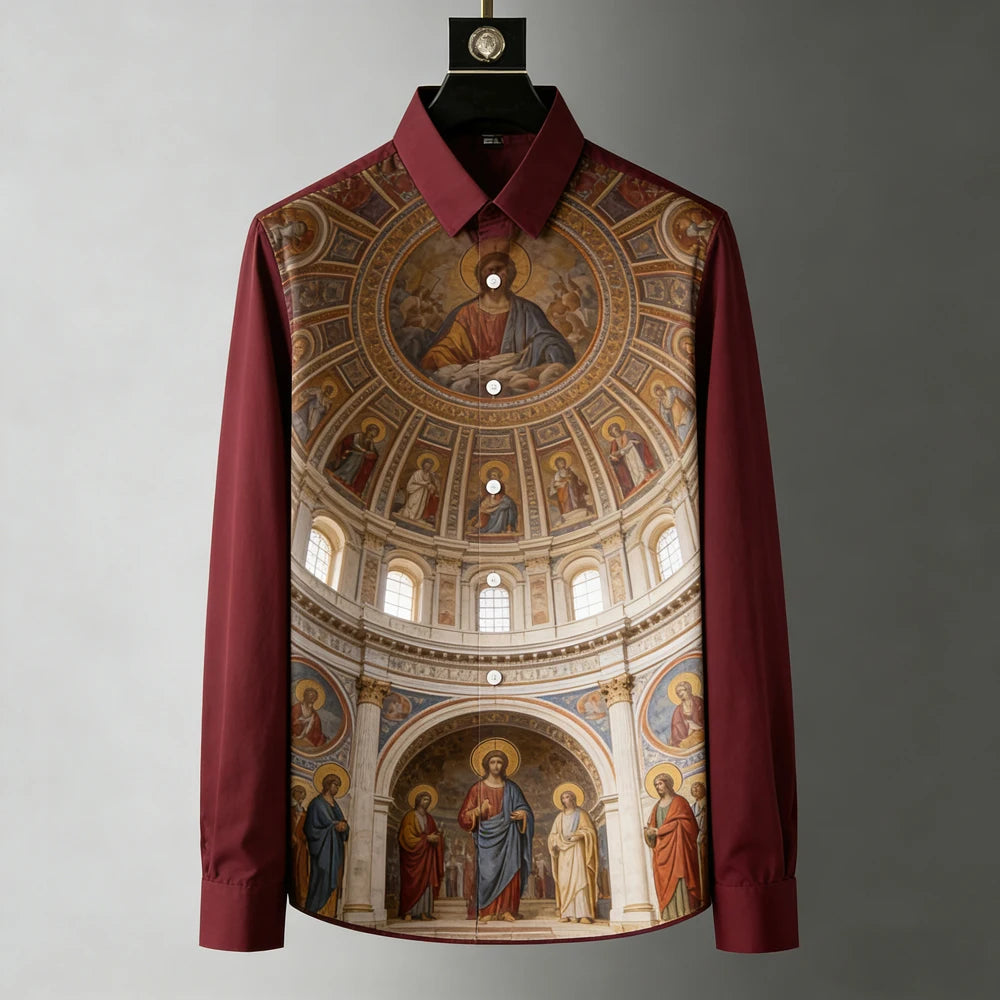Basilica Stained-Glass Print Shirt