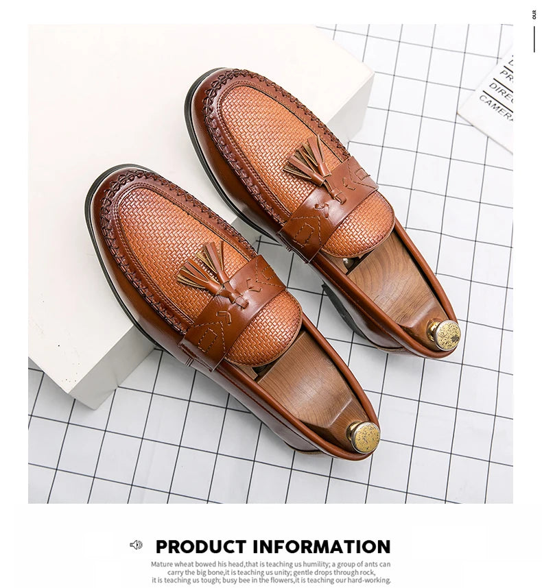 Frangia Tassel Woven Loafers