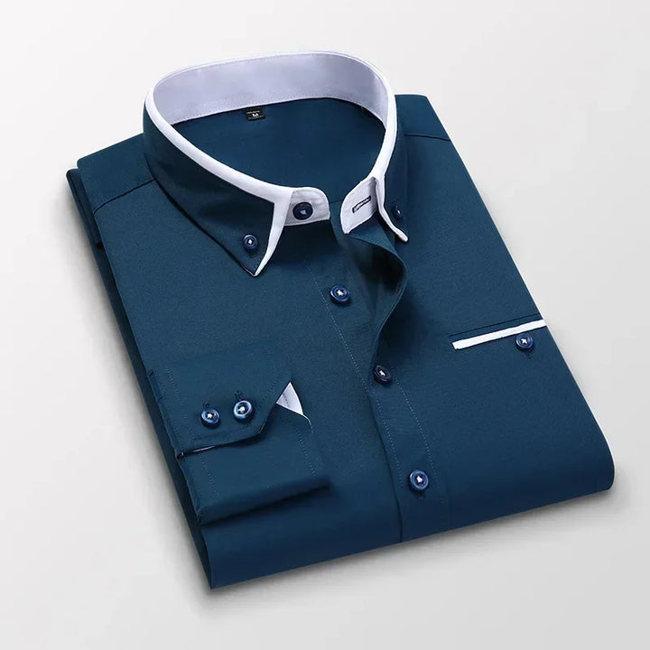 Bordino Contrast-Collar Dress Shirt