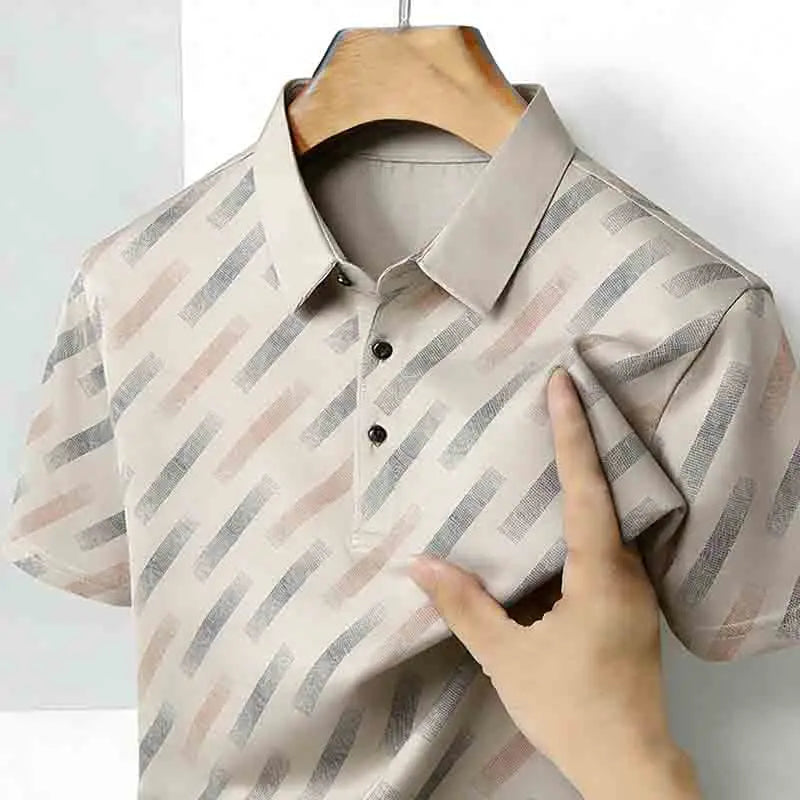 Obliqua Diagonal Stripe Polo