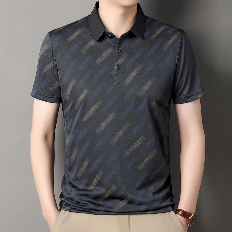 Obliqua Diagonal Stripe Polo