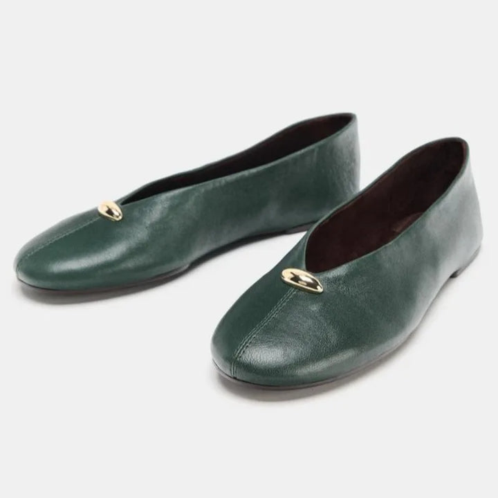Delara Leather Flats
