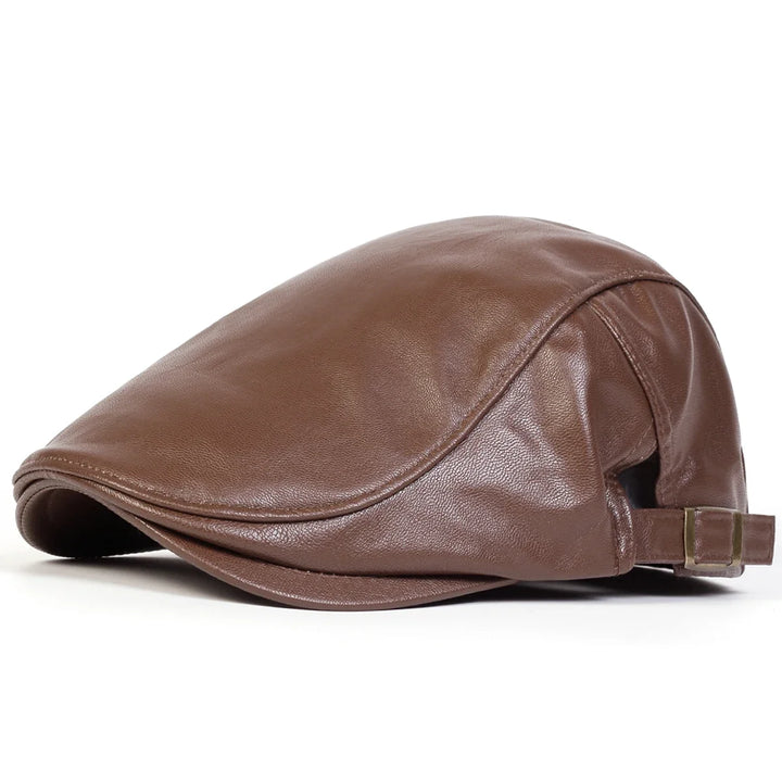 Alden Leather Flat Cap