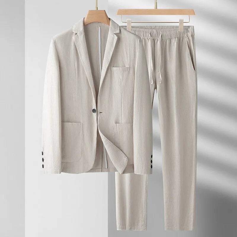 Sandgrain Linen Suit Set