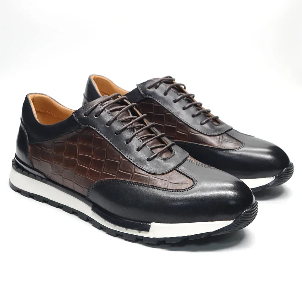 Firenze Grid Leather Oxfords