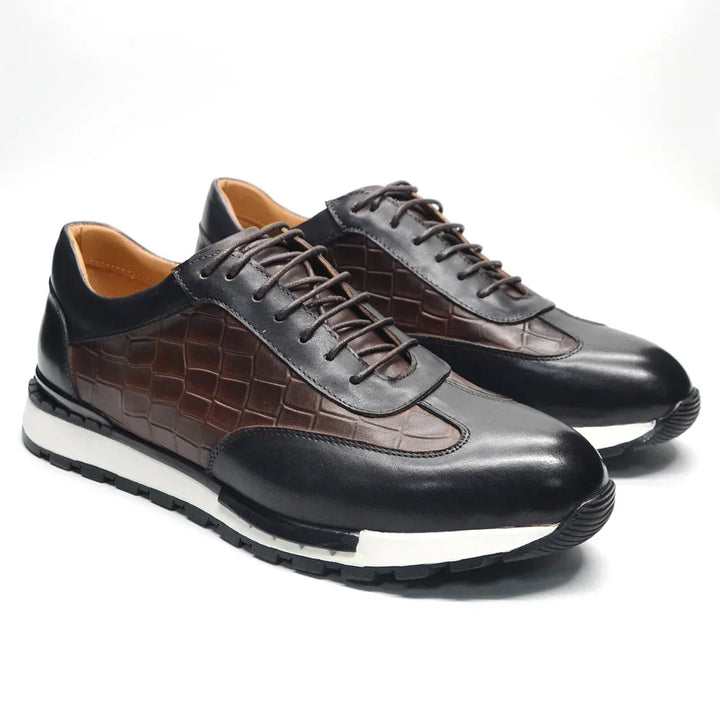 Firenze Grid Leather Oxfords