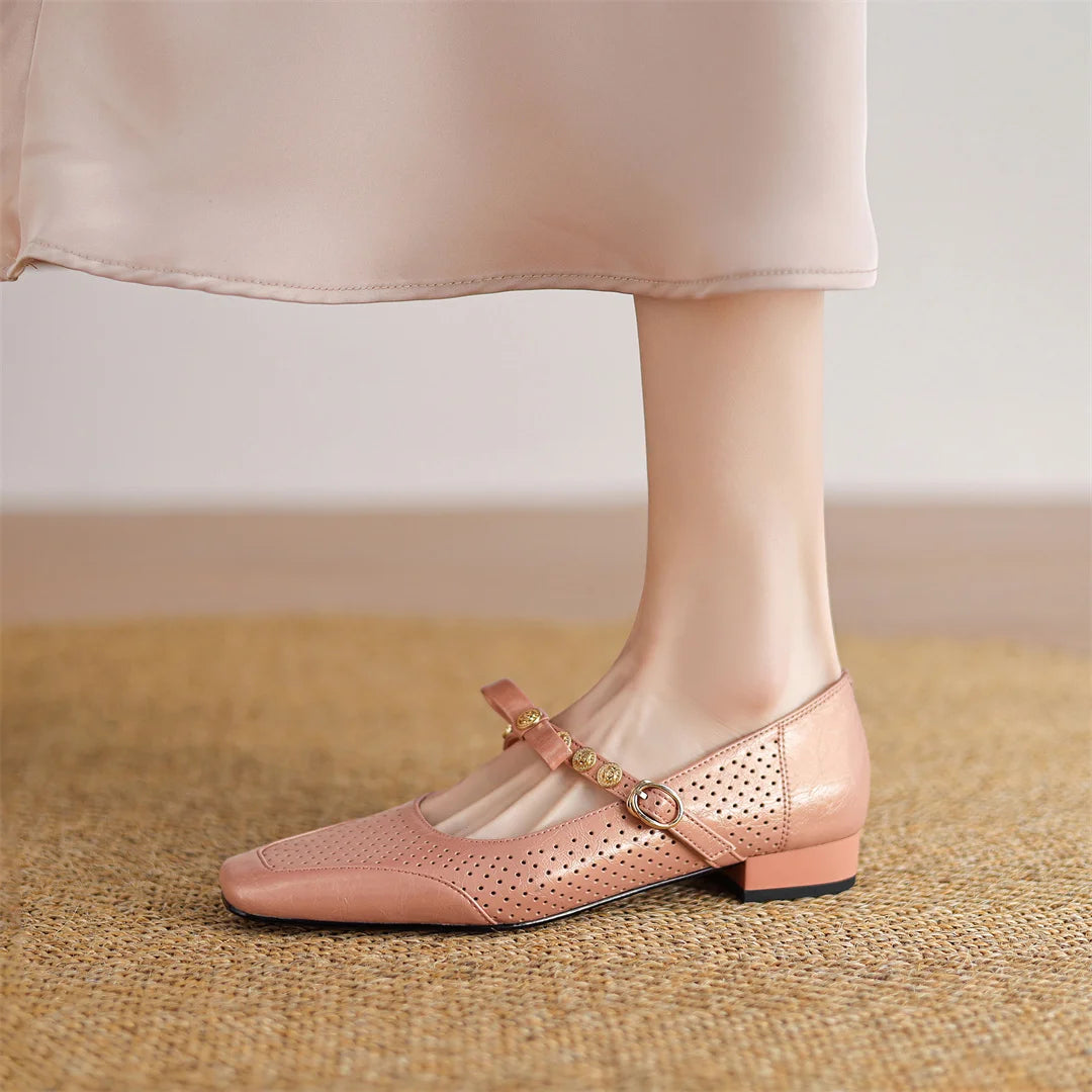 Contessa Aircut Leather Flats