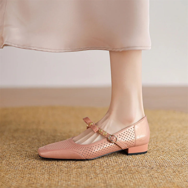 Contessa Aircut Leather Flats