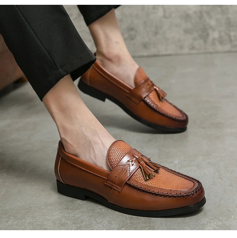 Frangia Tassel Woven Loafers