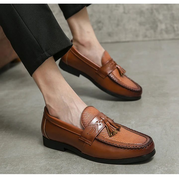 Frangia Tassel Woven Loafers