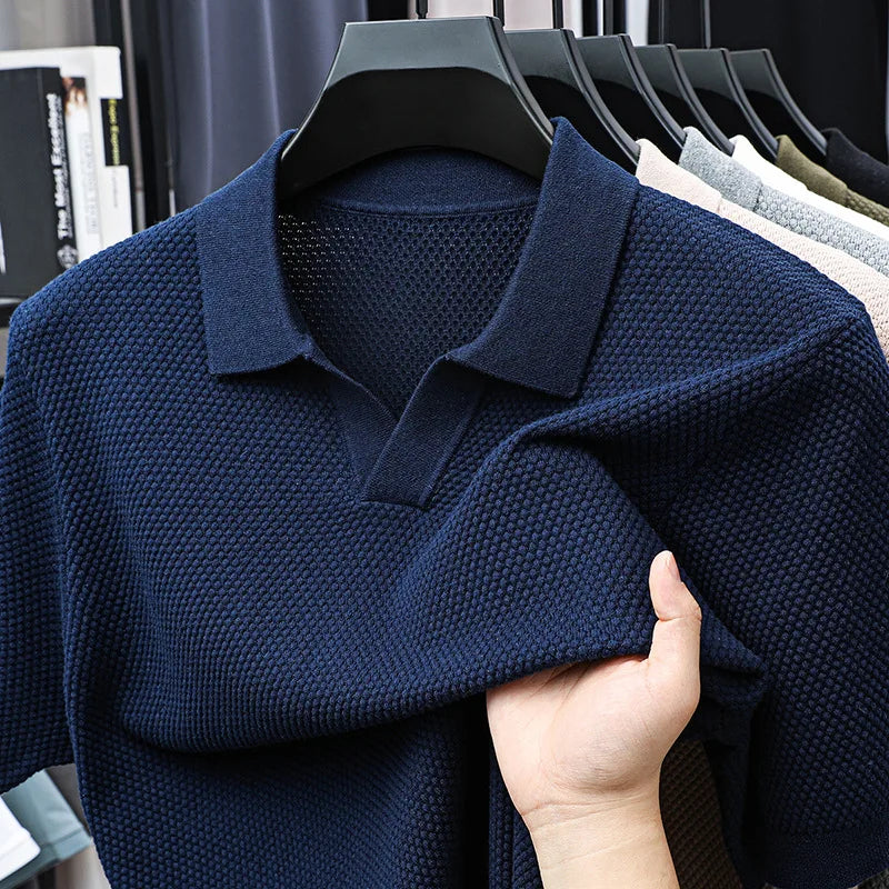 Granello Textured Knit Polo